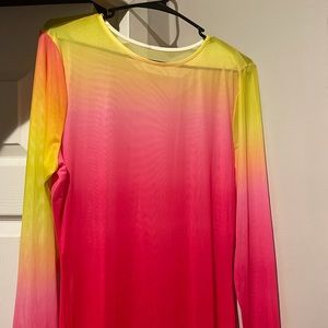 Mesh three tone cover up